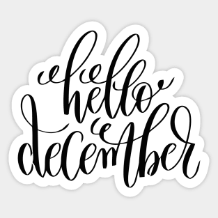 Hello December Sticker